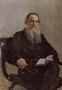 Ilia Efimovich Repin Tolstoy portrait France oil painting artist